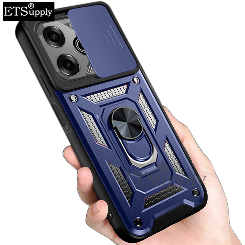 Phone case Tecno Pova 6 Pro Armor Ring Case Cover Adsorb Car Holder Shockproof Camera Protection Cover Back Cover Tecno Pova 6Pro Case
