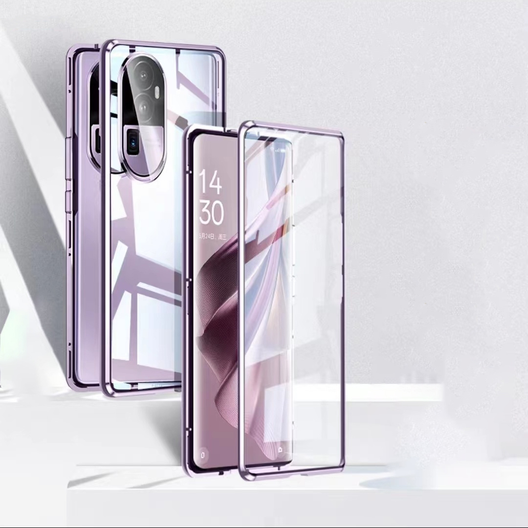 For oppo reno 10 5g reno 10 pro 5g reno 10 pro+ reno 12 reno 12 pro 5g case 360 front+back double-sided 9h tempered glass case for oppo reno 10 5g reno 10 pro 5g reno 10 pro+ reno 12 reno 12 pro 5g camera lens protective metal bumper case