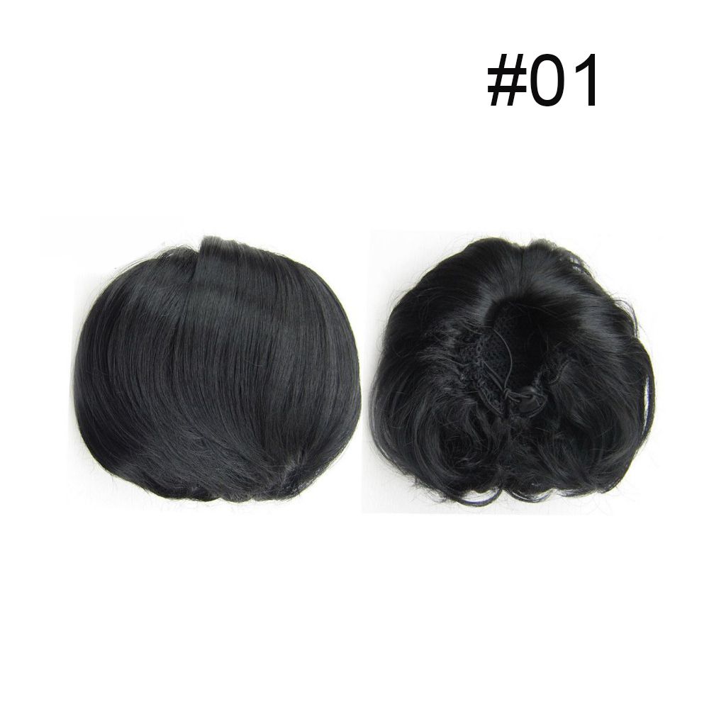 LIJU78113 Fashion Chignon Hair Ponytail Extensions Synthetic Hair Hepburn  Head Scrunchie Updo Hair Piece Straight Bun | Lazada PH