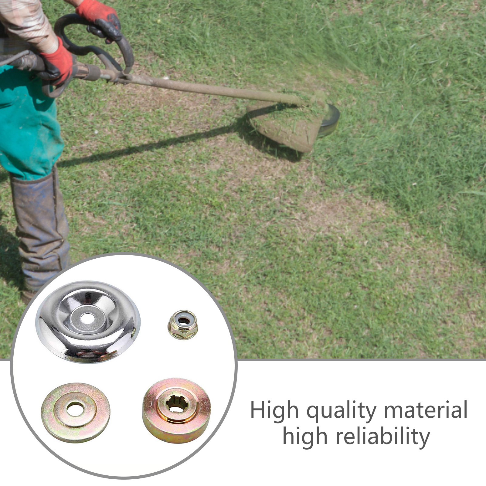 4Pcs/Set Easy Installation Stable Performance Universal Lawn Mower Parts Cutting Blade Accessories Nut Fixing Kit