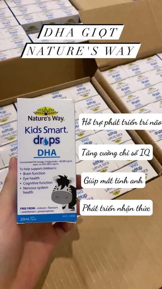 DHA Dạng Giọt Nature’s Way Kids Smart Drops, 20ml ( Hàng chuẩn Úc)