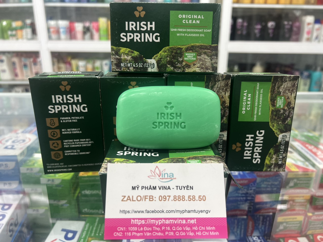 Xà phòng khử mùi Irish Spring Original Deodorant Soap 104.8g