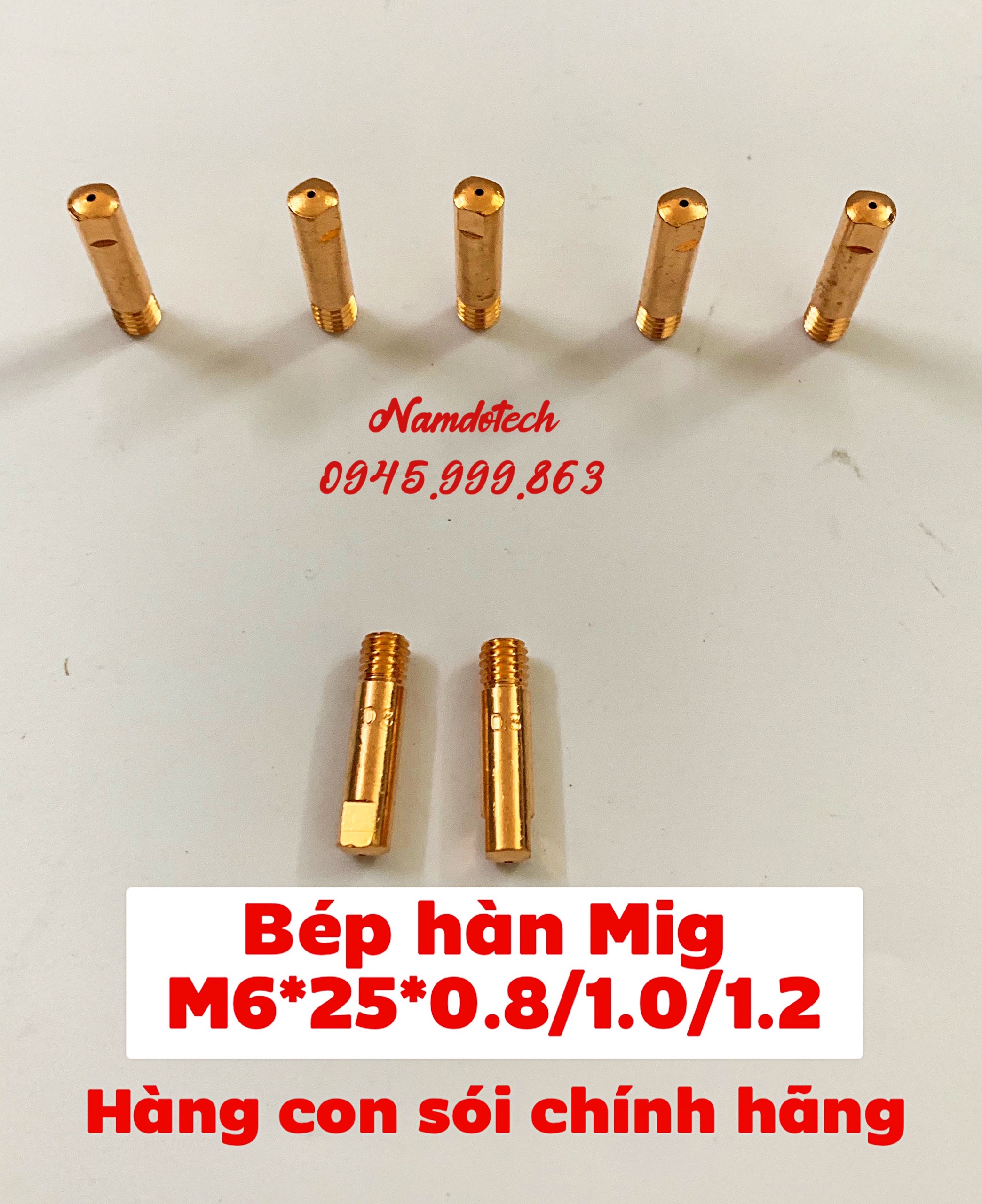 Bép Hàn Mig Con Sói Chính Hãng M6*25*0.8/1.0/1.2