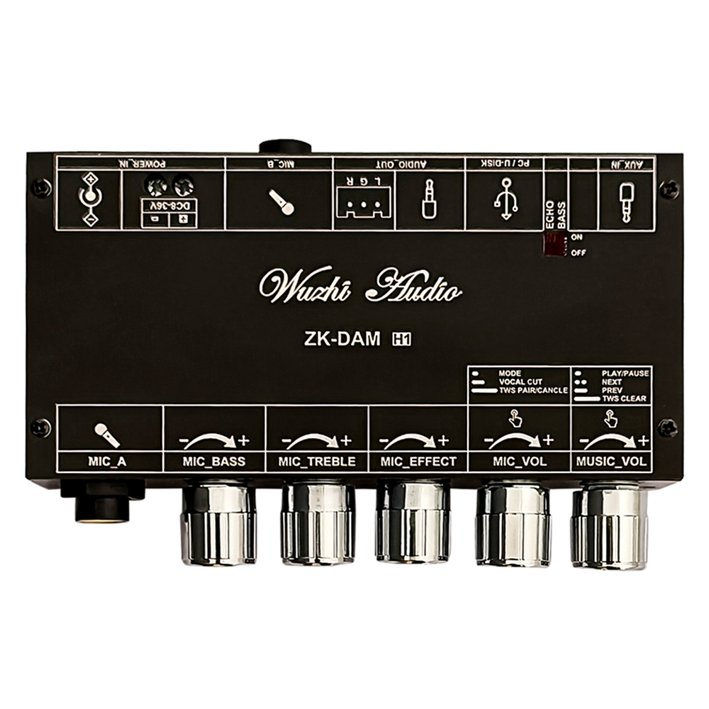 Ziqqucu dam H1 karaoke Reverb Board pre-hiệu ứng mic microphone karaoke với USB Bluetooth giải mã hỗ trợ TWS cặp kết nối