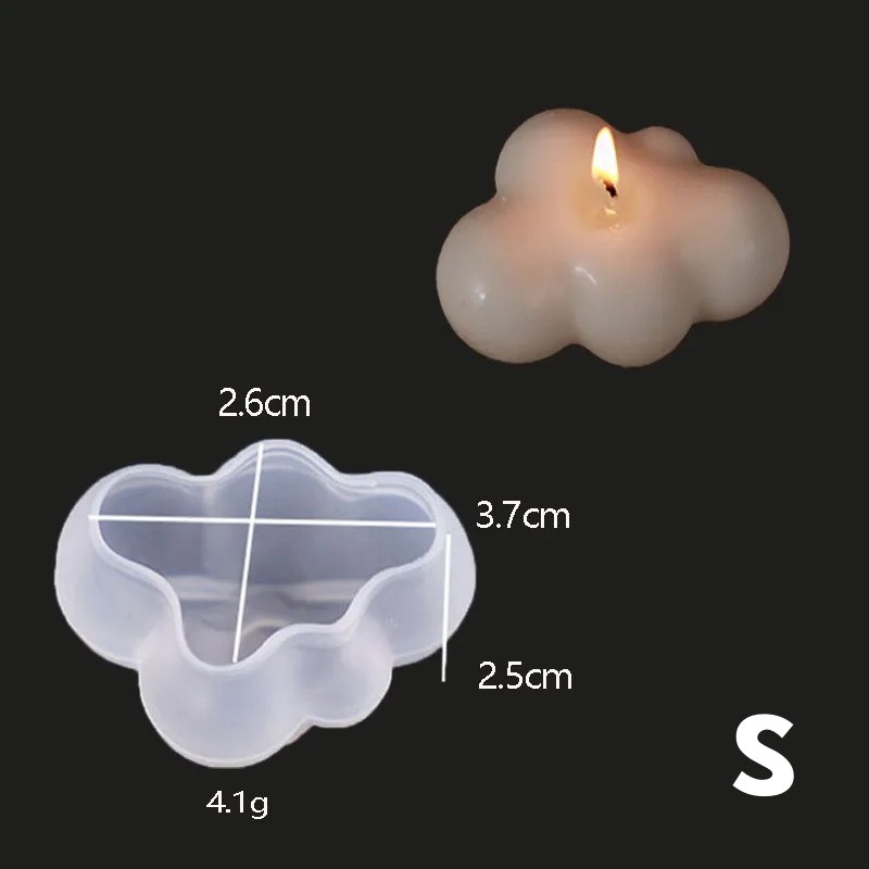 Concrete Candle Mold Ice Cube Mold Cloud-shaped Candle Mold Aromatherapy Candle Mold Silicone Candle Mold
