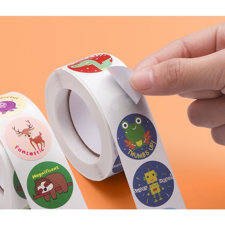 Sticker Tiếng Anh Khen Thưởng Cuộn 500 Nhãn