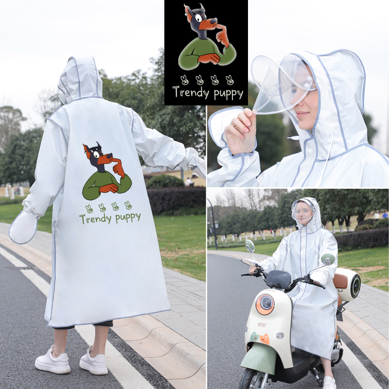 Lansboter EVA one-piece raincoat Thickened and lengthened adult raincoat Trekking electric scooter raincoat