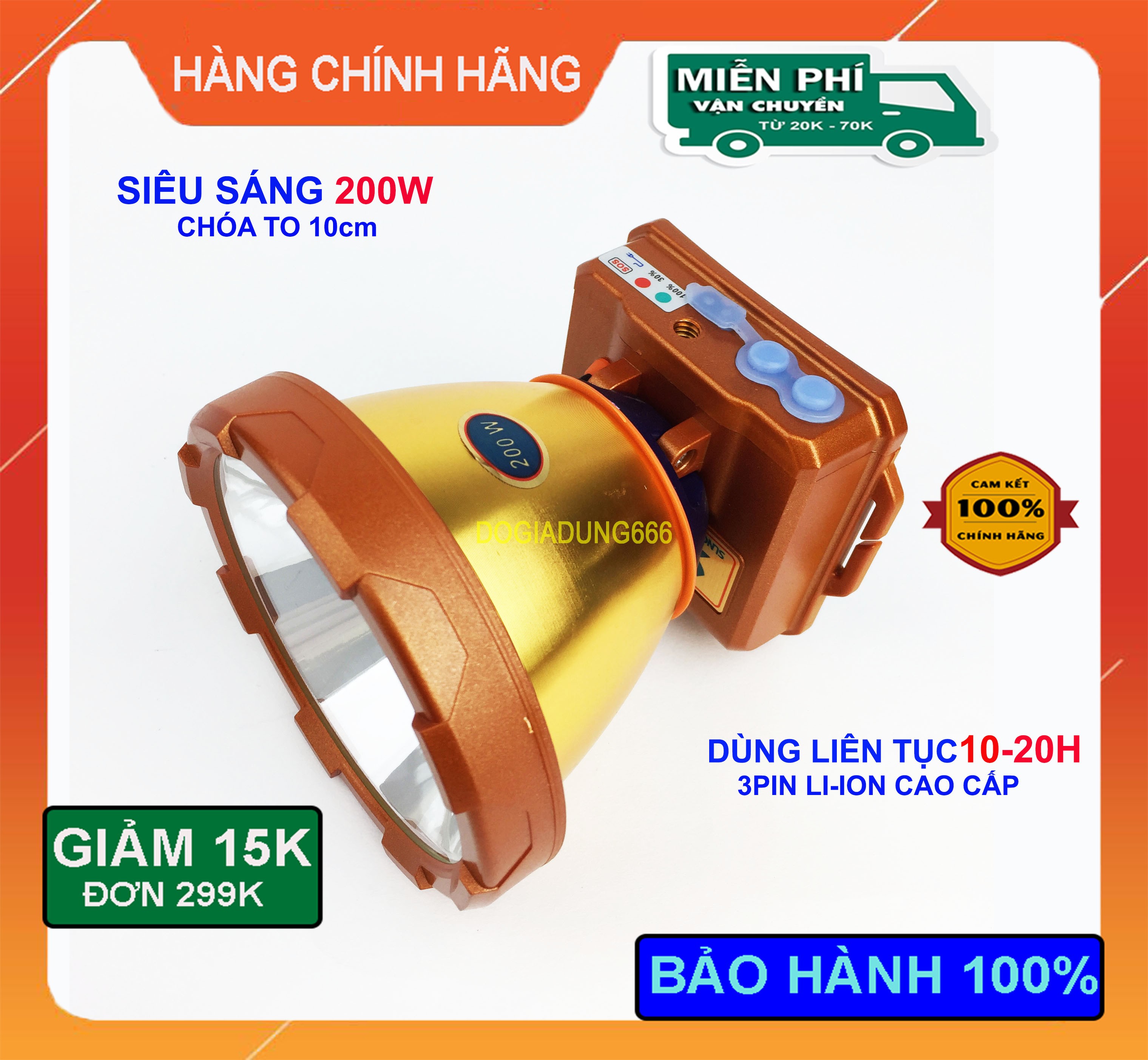 Đèn Pin Đội Đầu SUNCESSA K25 2.55W kín nước đèn đeo đầu đi rừng soi ếch dã ngoại tiện lợi (CHUẨN MẪU)