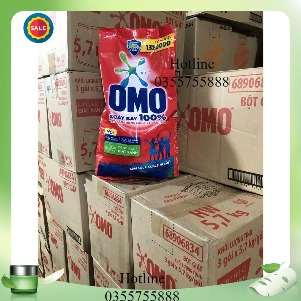 Bột giặt Omo Sạch cực nhanh 5.7 kg đỏ
