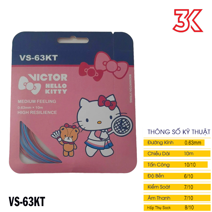 Dây Cước Căng Vợt Victor Hello Kitty VS-KT63 Chính Hãng