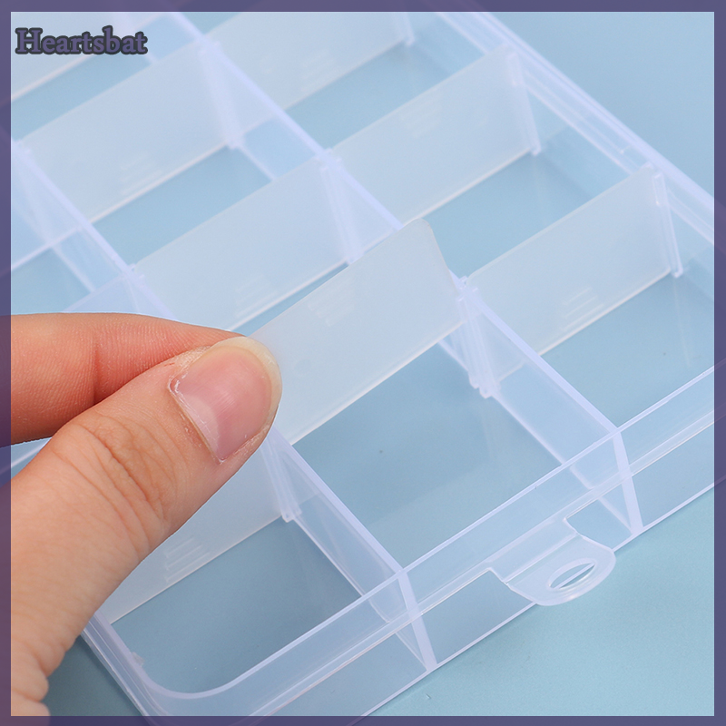 [Heartsbat] Plastic box Container Screw Holder Case Practical Compartment Jewelry Earring Display case plastic Organizer beads storage boxes
