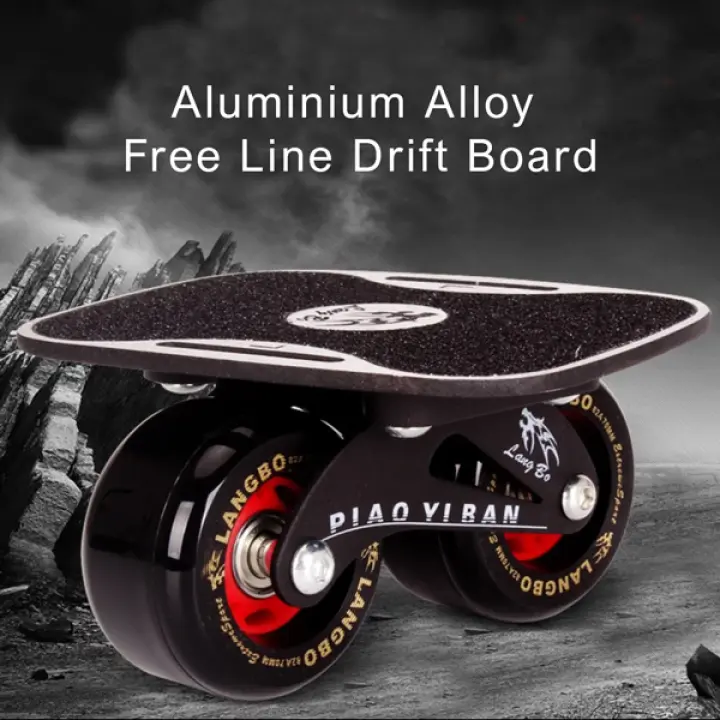 aanvulling verwijderen sociaal Lang Bo Aluminium Alloy Portable Free Line Drift Board Skate Inline Roller  Blade | Lazada Singapore