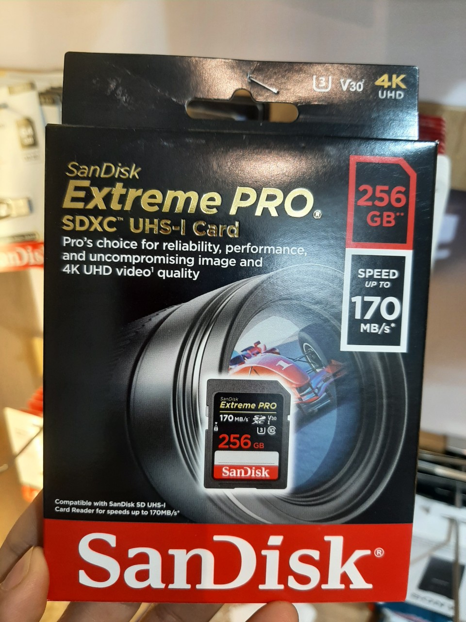 Thẻ nhớ SDXC Sadisk Extreme Pro - 64GB/ 128GB/ 256GB/512GB  U3 V30 Class10 (Đọc 200MB/s, Ghi 90MB/s)- Bảo hành 60 tháng