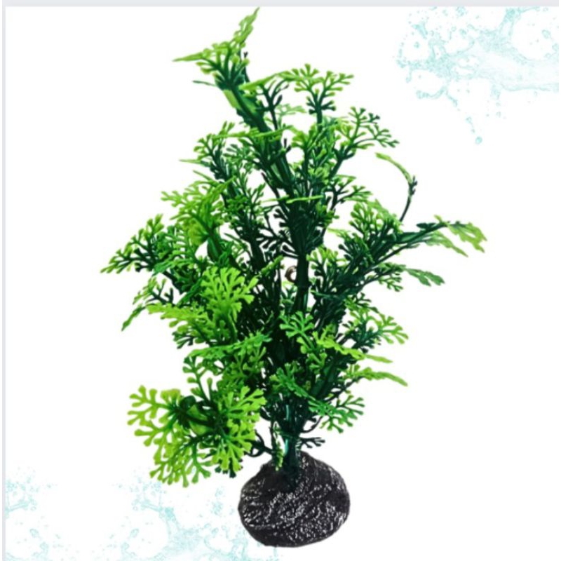 Hiasan Dekorasi Aquarium Ornamen TANAMAN PLASTIK 20CM