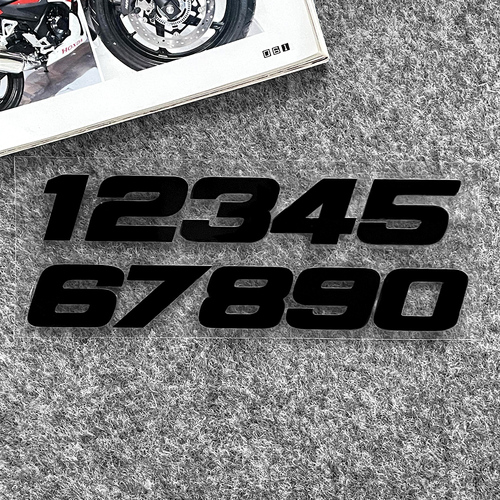 Digital Number Car Sticker Personalized Motorcycle Sticker Electric Car Decoration Sticker Car Association Team Racing Number