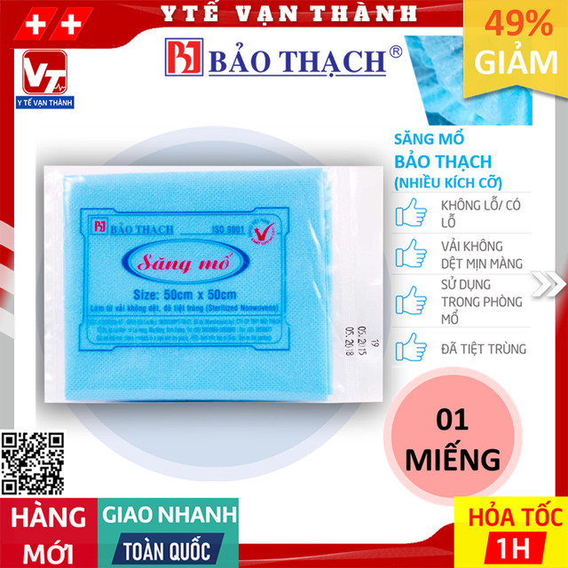 ✅ săng mổ bảo thạch | dùng trong y tế, thẩm mỹ, spa - đã tiệt trùng -vt0849 - y tế vạn thành
