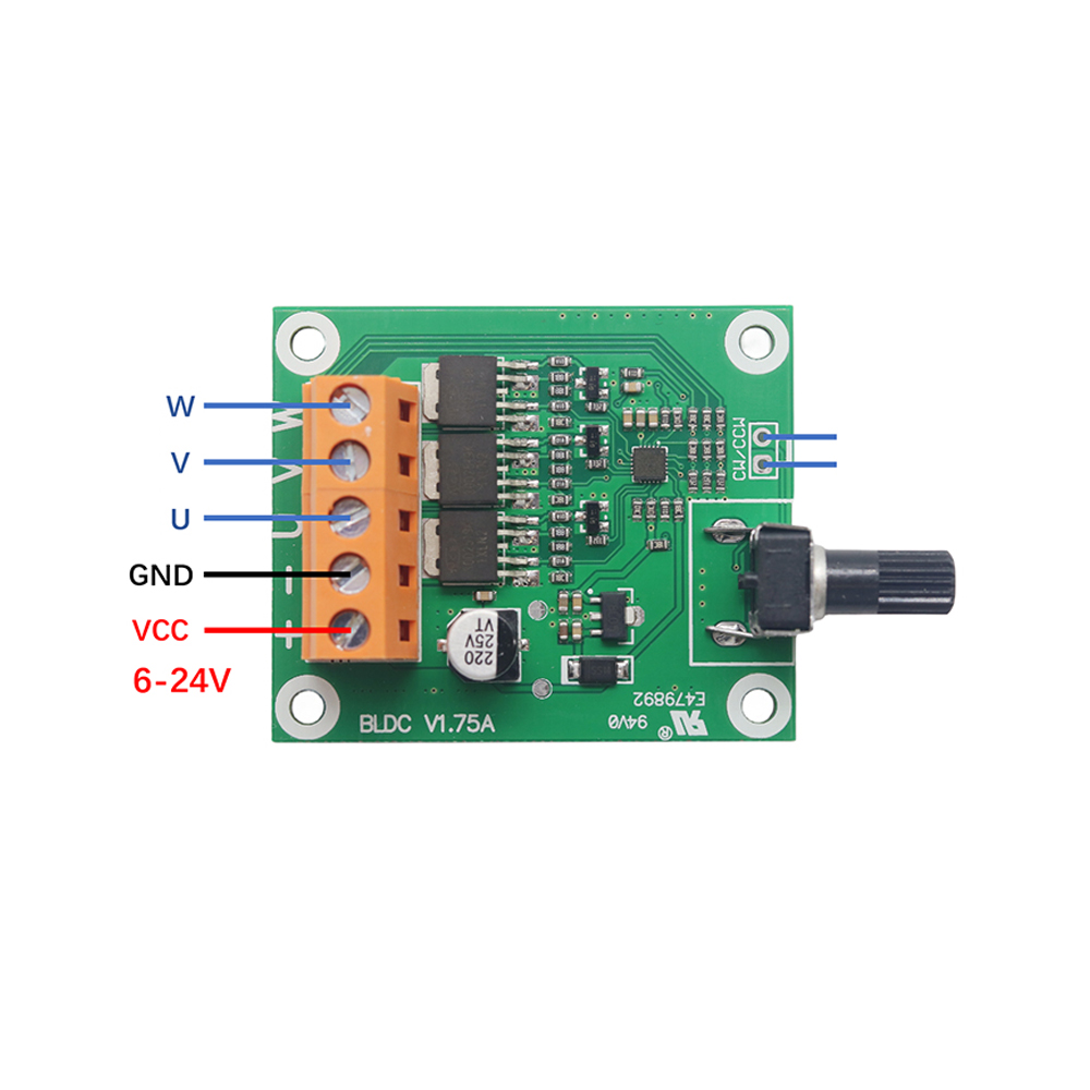 Dc ổ đĩa động cơ không chổi than Board điều khiển tốc độ động cơ mô-đun DC6-24V động cơ đốc Hỗ trợ 2-5S động cơ không chổi than điện nhỏ
