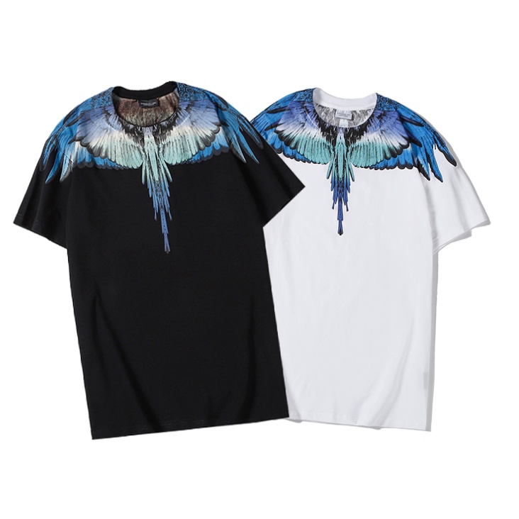 Áo thun cotton marcelo burlon in họa tiết thời trang cho nam và nữ