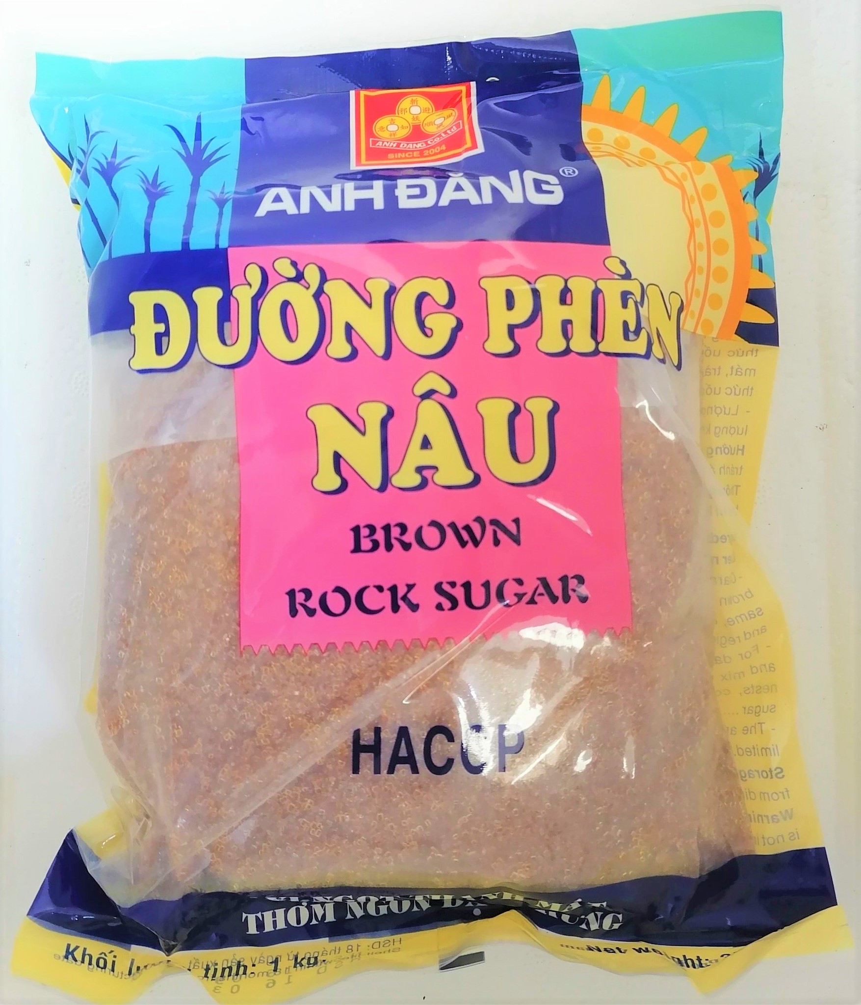 [Túi 1 Kg] ĐƯỜNG PHÈN NÂU [VN] ANH ĐĂNG Brown Rock Sugar