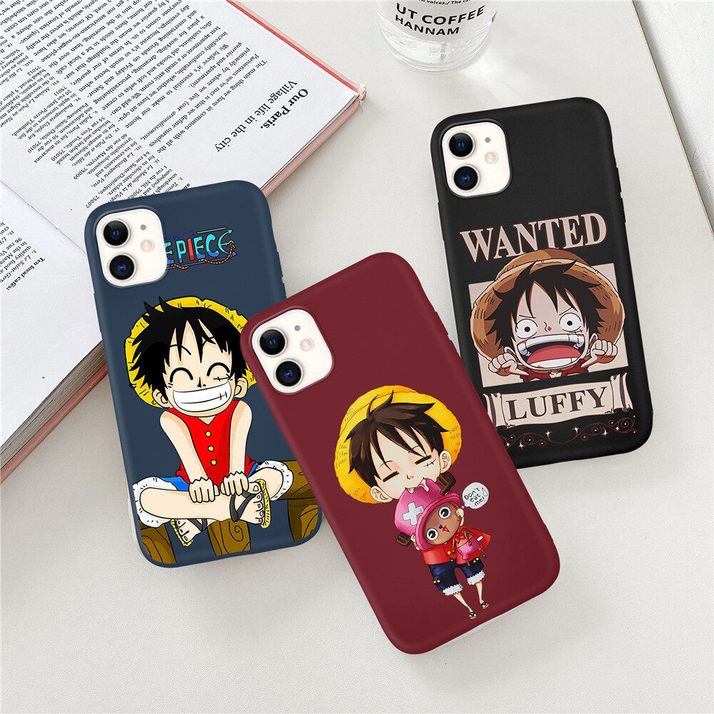 Custom Cartoon Funny Luffy Choba Pattern Silicone Matte Soft Case For iPhone 16 15 PRO MAX 14 14Pro 14Plus 14Promax 13 13pro 13promax 13mini 12 12pro 12promax 12mini 11 11pro 11promax X XS XR XSMAX 6 6s 7 8 + Plus 5 5S SE 2020 Casing