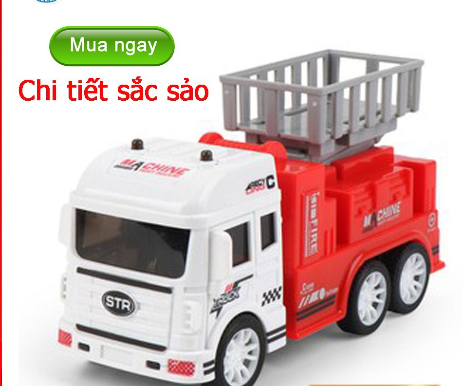Xe đồ chơi mô hình, xe nâng hạ bảo dưỡng đèn điện, cây xanh cho bé, chi tiết sắc sảo, tặng kèm 1 xe ô tô đồ chơi mini xinh xắn
