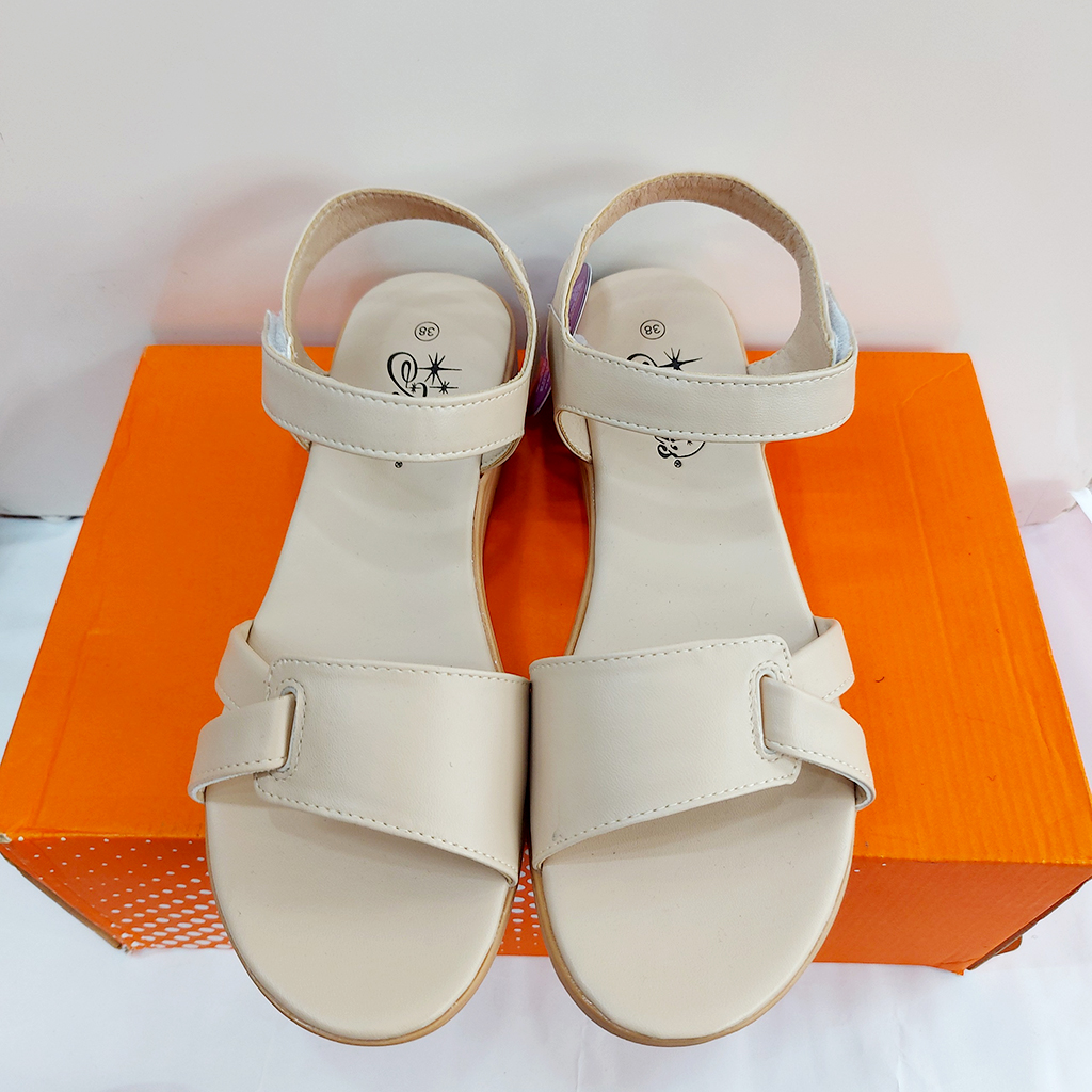 SANDAL QUAI HẬU NỮ BITIS DTW011388 - KEM