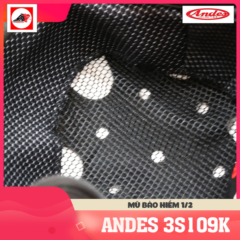 Nón bảo hiểm 1/2 - Andes 3S109KM