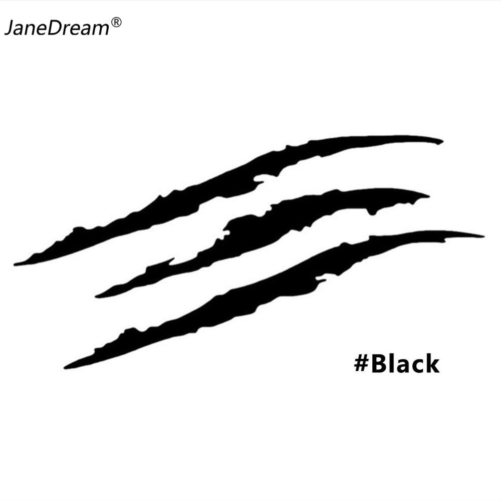 JaneDream Monster Claw Scratch Stripe Car Reflective Stickers Hood Headlight Decal Stripe Marks Auto Decoration Accessories