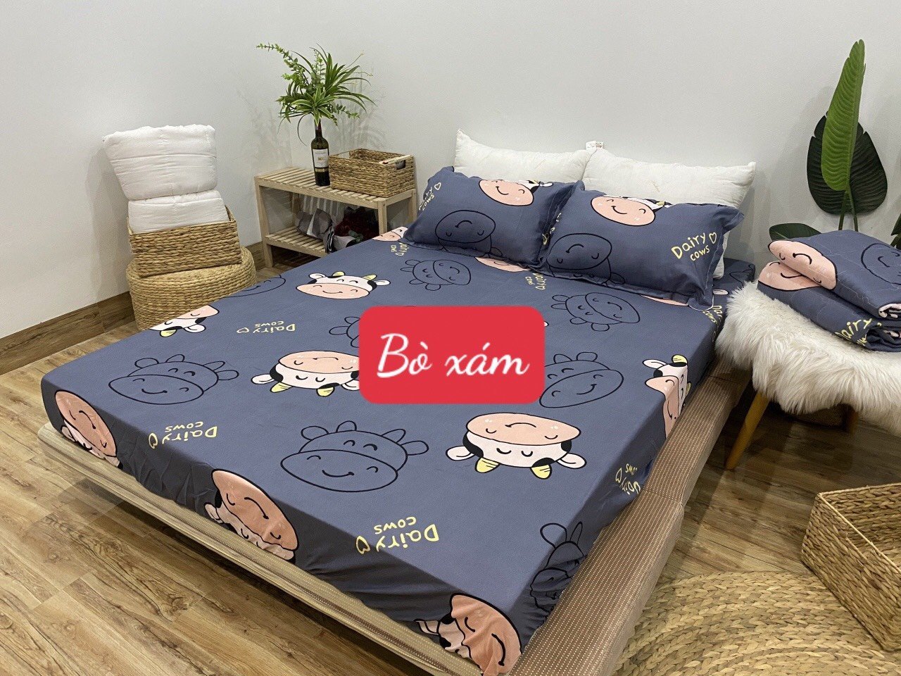 [HCM][belashop]Ga giường ga bọc đệm Drap ga trải giường 1m 1m2 1m4 1m5 1m6 1m8-hcm1859