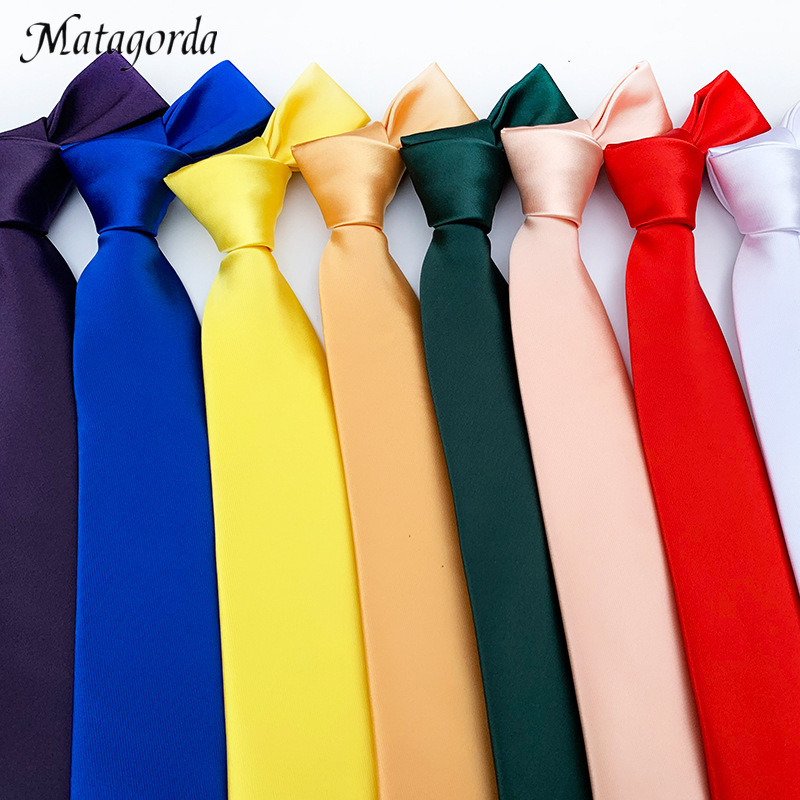 Satin Finish Men's Tie Solid Color Classic 8cm Width Polyester High-Density Reflective Fabric No Pilling Folding Resistant Husband Boyfriend Gift for Wedding Party Festival