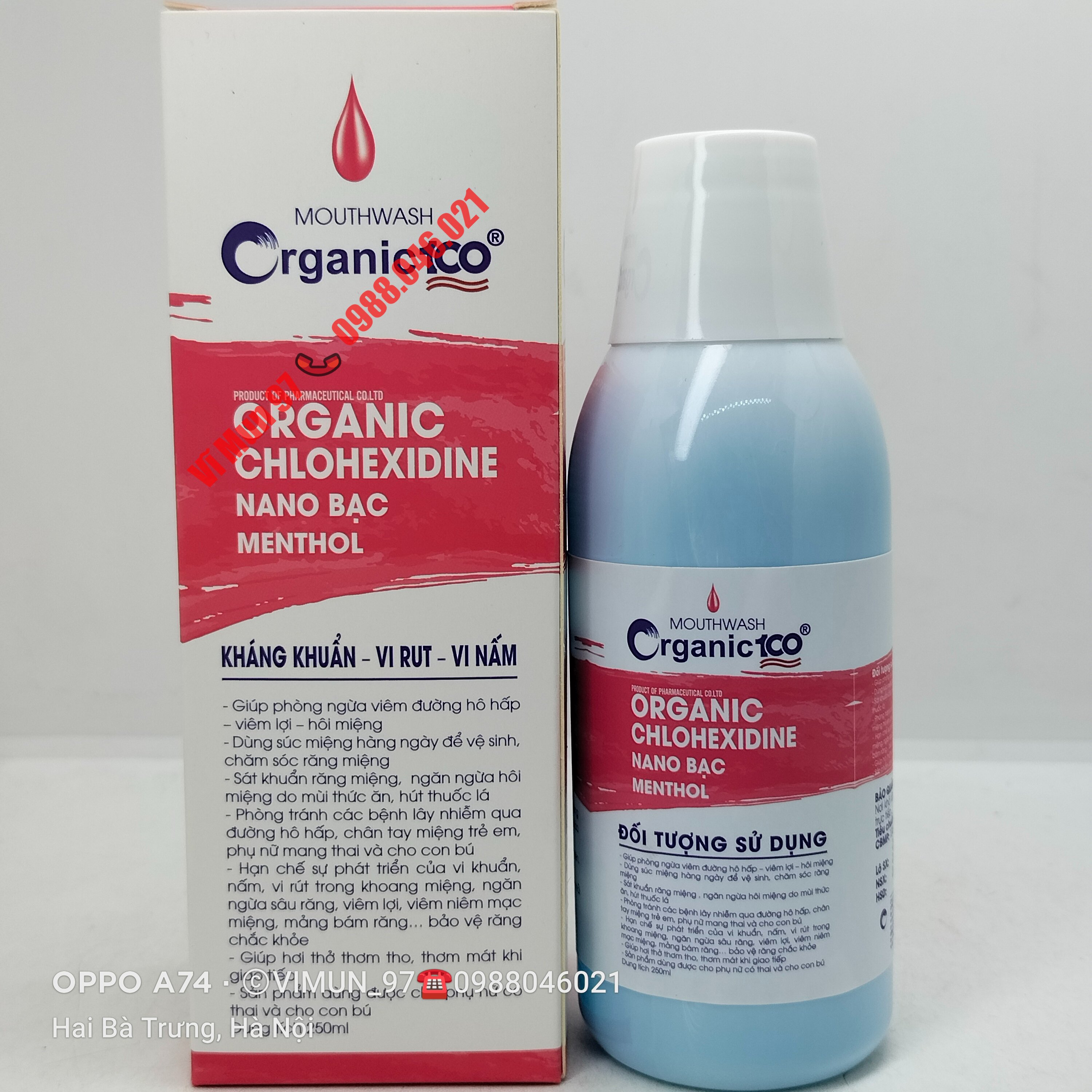 Nước súc miệng Organic 100 chai 250ml