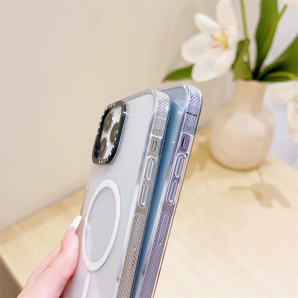 Crystal Clear Magsafe Case for iPhone 15 14 13 Pro Max Hard Acrylic Case Protective Wireless Charge Support Anti-Impact Cover