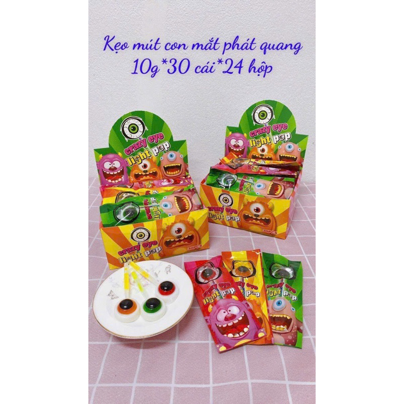 1 cái kẹo con mắt phát sáng halloween