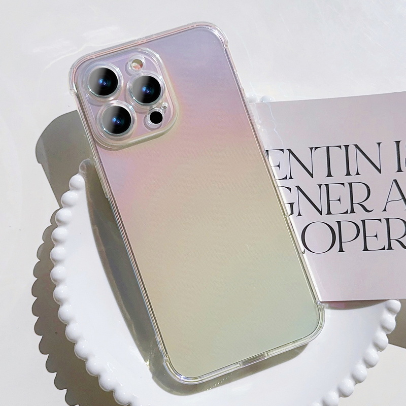 ALIGO Camera Protection Shockproof Clear Phone Case Cover Blue Light Gradient For iPhone 15 Plus 14 13 12 Pro Max fori iPhone 11