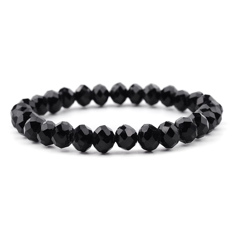 【Unlimited repurchase】New DIY Beaded Crystal Bracelet Female Original Stretch Colorful Facet Glass Bead Bracelet. 