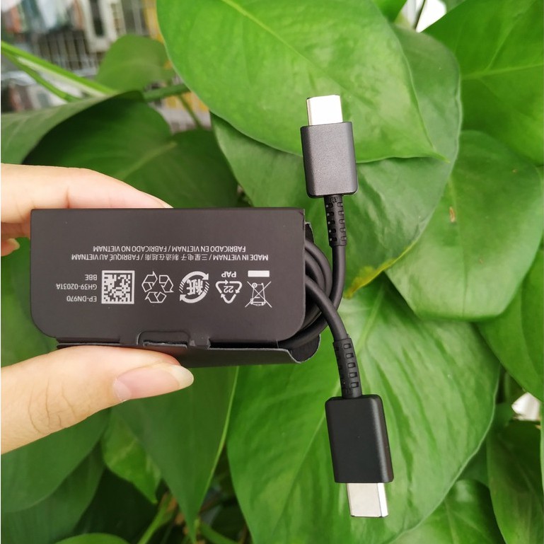 Cáp sạc nhanh Sam sung Note 10 Note 20 A71, A70, A80, A90, S20, S20+, S20 zin máy chân Type C - C (C To C)