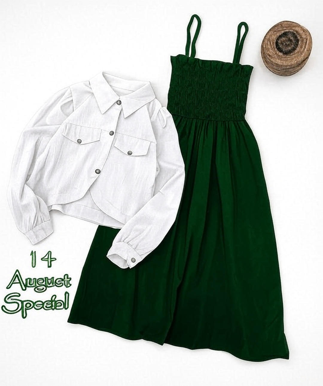 14th August 2-Piece Independence Day Dress for Women & Girls – Kaaj ...