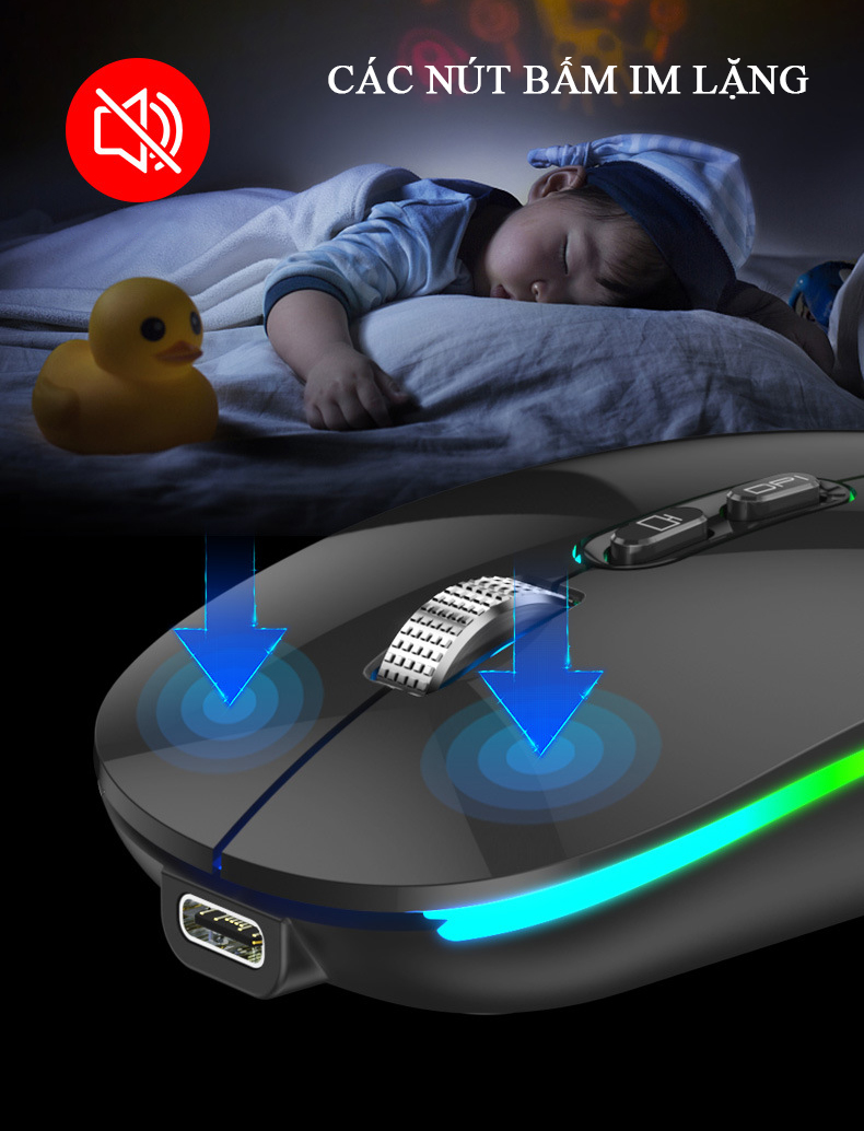 Chuột Không Dây POERMAX M103 Có Kết Nối Bluetooth