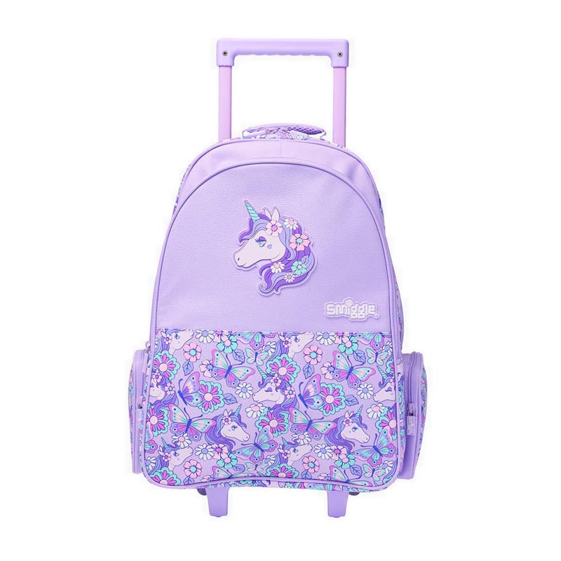 Smiggle Hi There Trolley Backpack Light Up Wheel Lilac - IGL440912LIL