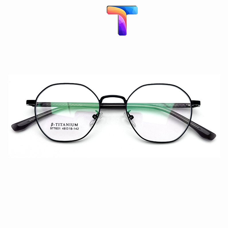 Gọng kính hợp kim Titanium vuông nhỏ nam nữ 977601