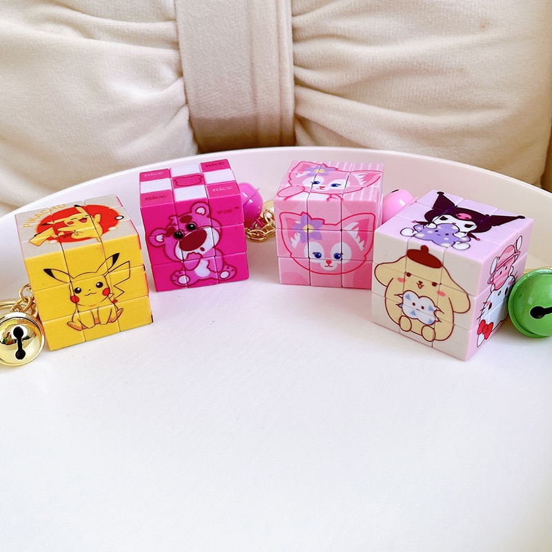 Móc khoá hình lập phương động vật cute