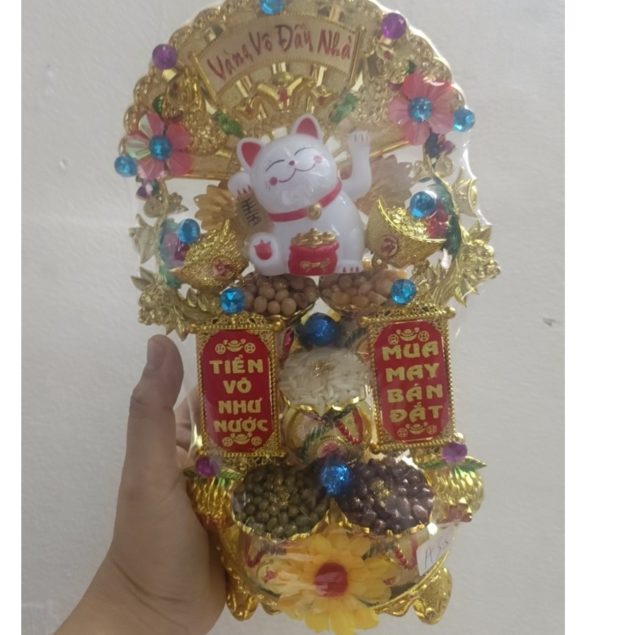 Tháp tỏi - tháp thần tài ông địa tỏi mèo mẫu mới 2024 - chiêu tài hút lộc
