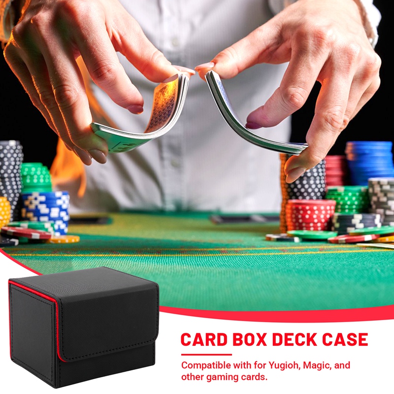 Card Box Side-Loading Card Box Deck Case for Mtg Yugioh Card Binder Holder 100+