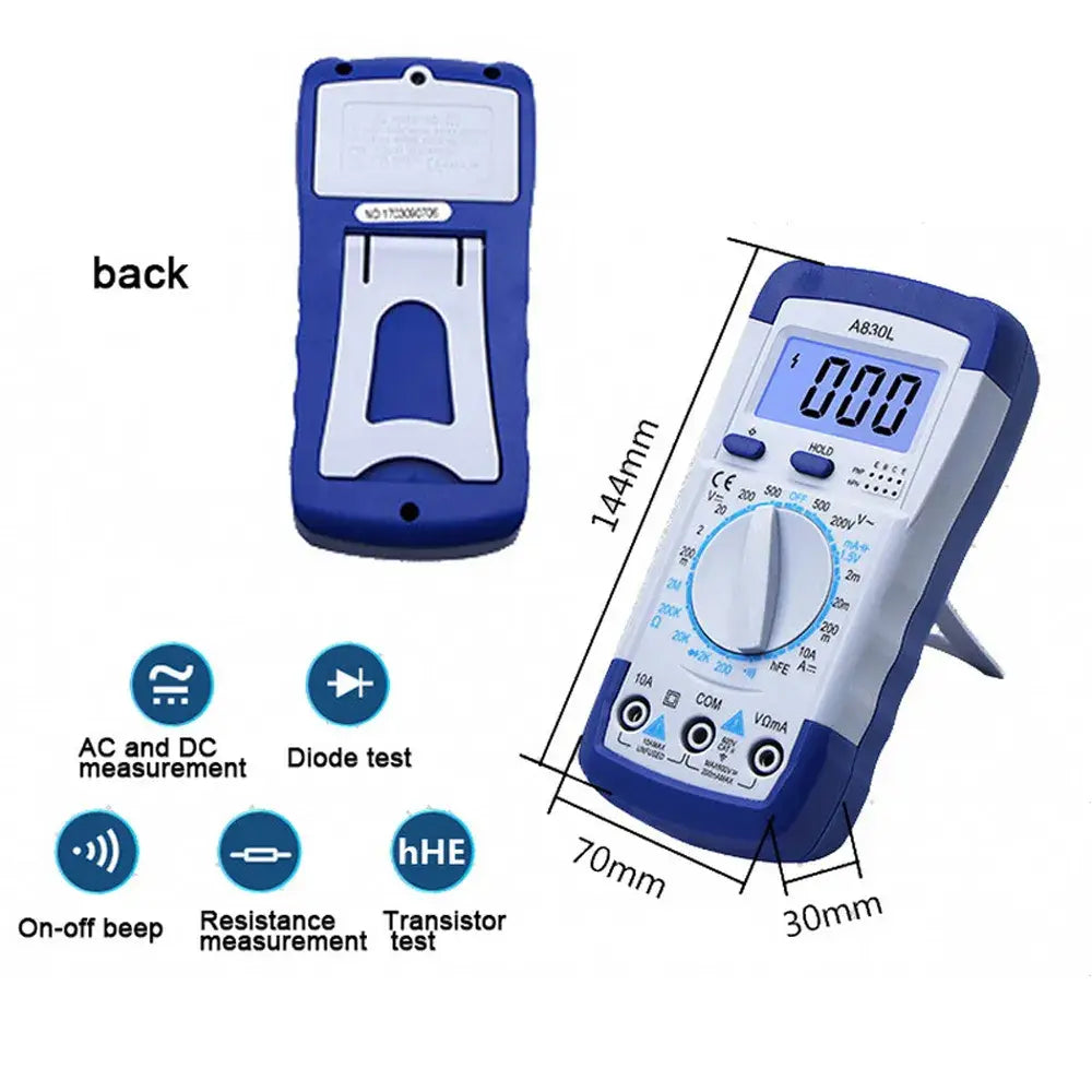 Digital Lcd Multimeter A830L Digital LCD Display Multimeter Portable ...