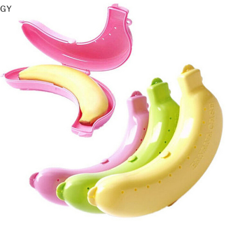 GY [Hot Sale] Cute 3 Colors Fruit Banana Protector Box Holder Case Lunch Container Storage