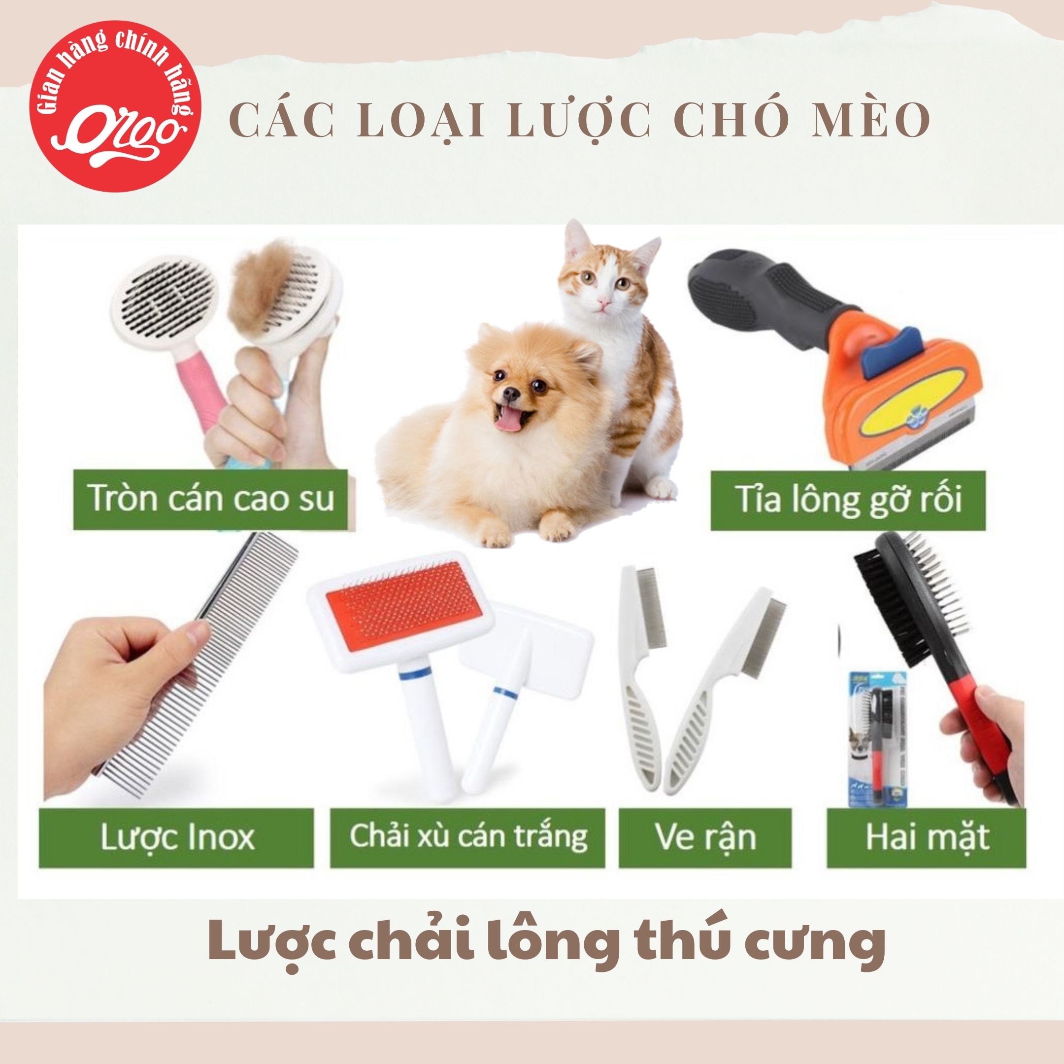 Orgo - Các loại Lược chải lông chó mèo 1 chiếc lược cho chó mèo thú cưng thumbnail