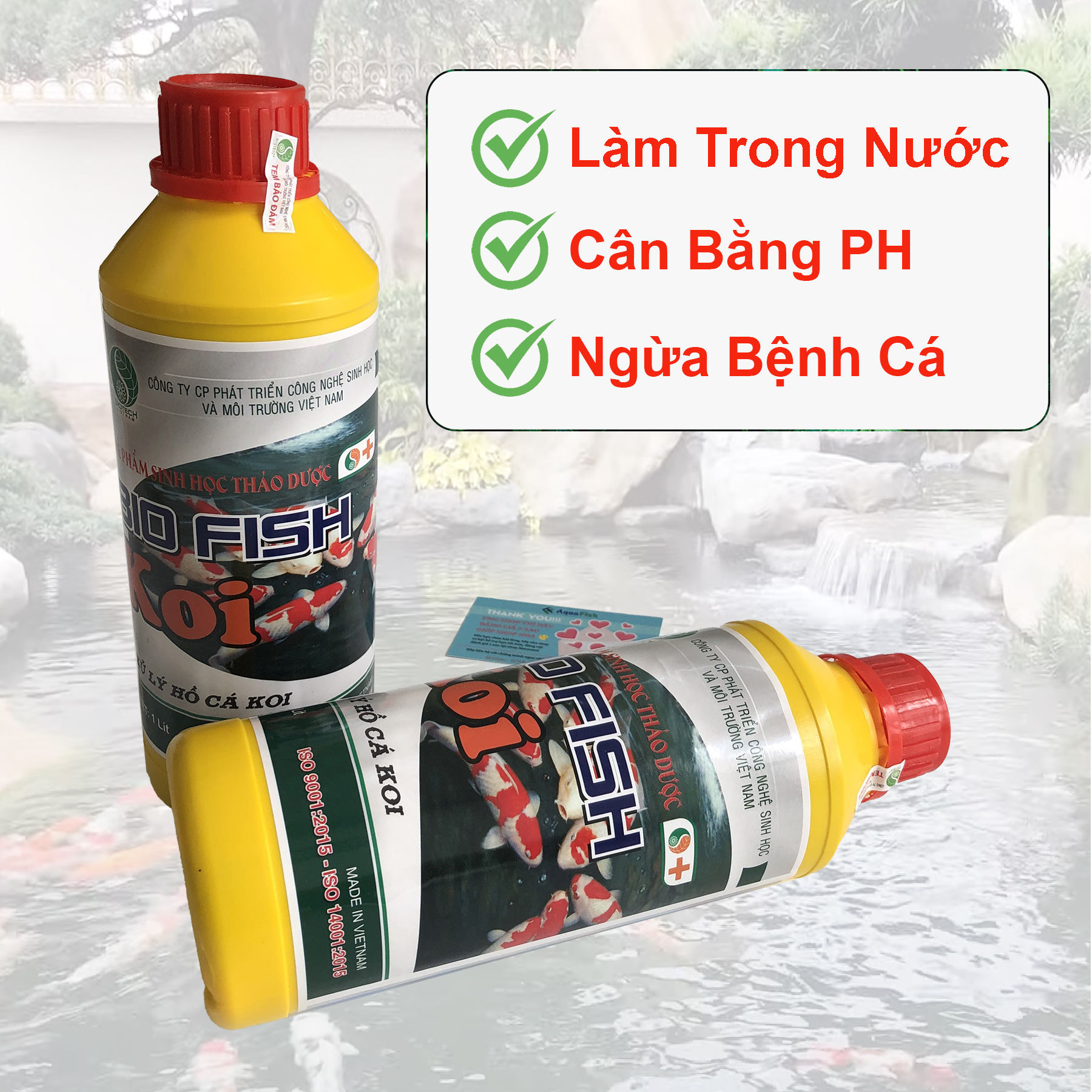 (FREESHIP) Men Vi Sinh Bio Fish Koi 1000ml (men vi sinh được tin dùng cho hồ cá koi)