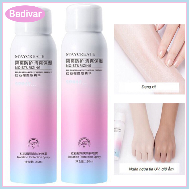 Xịt chống nắng làm trắng da Son Maycreate 150ml