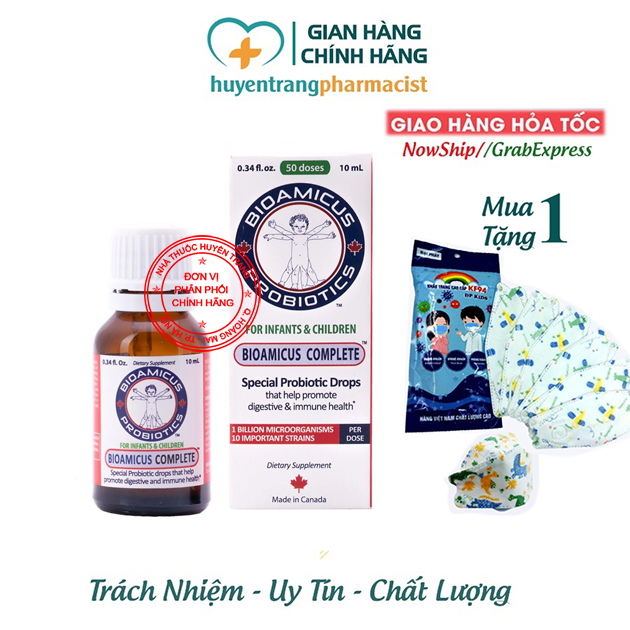 ✔️️️Men vi sinh Bioamicus Complete 10 chủng - Chính hãng Canada (Tặng quà xinh)