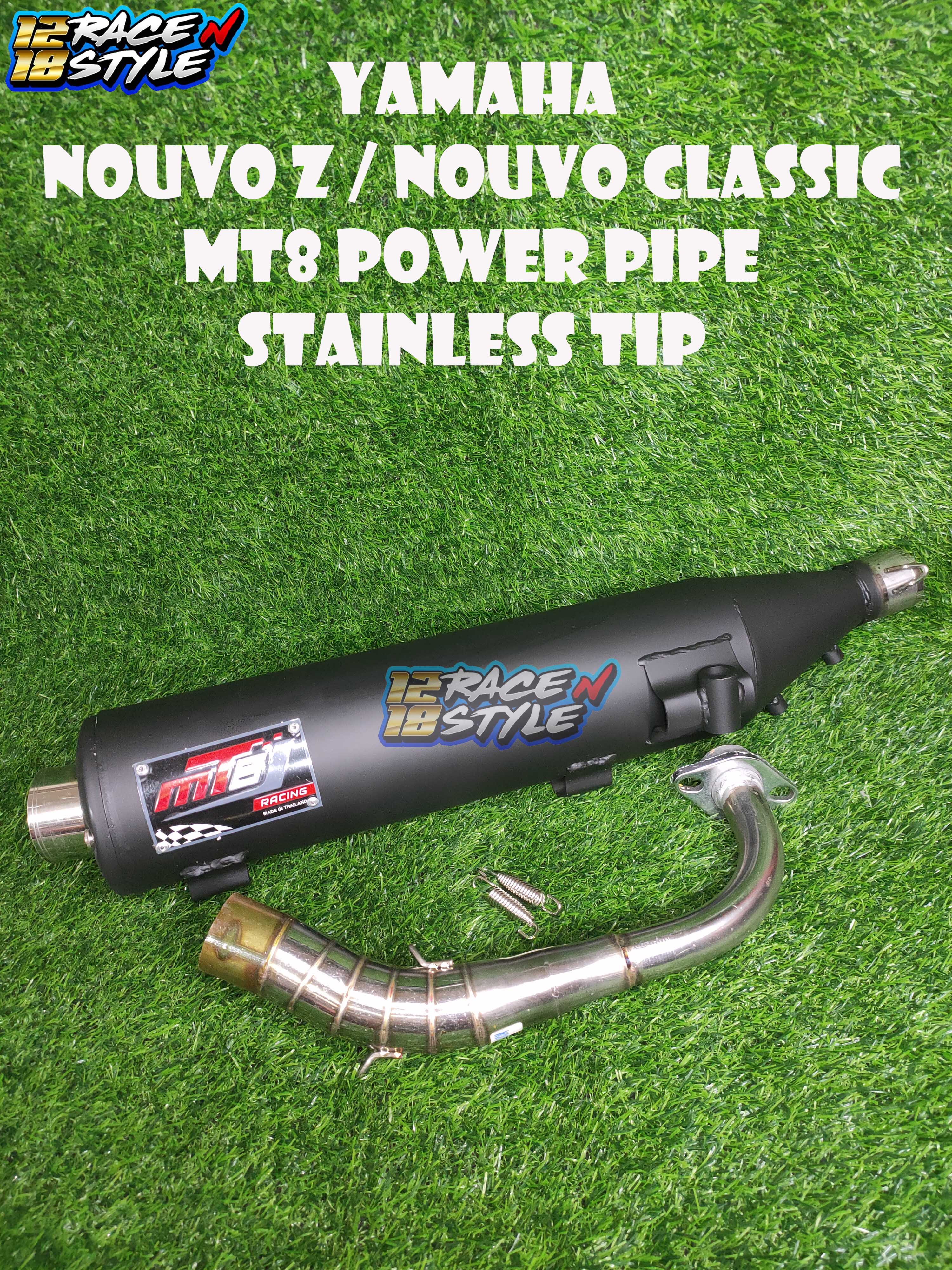 MT8 PIPE YAMAHA NOUVO Z / NOUVO CLASSIC STAINLESS TIP POWER PIPE ORIG